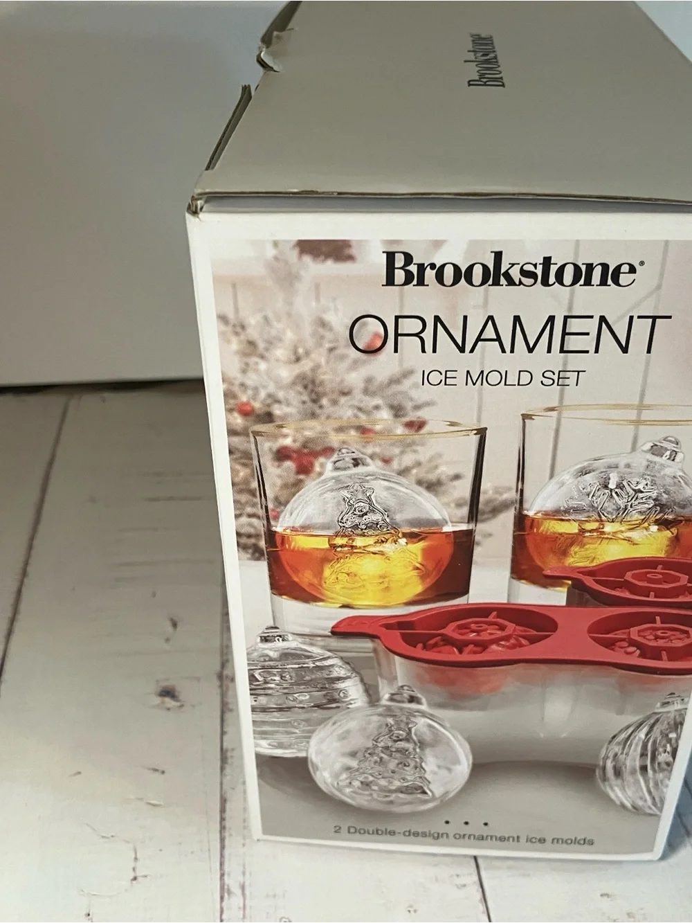 Brookstone Ornament Ice Mold Set Open Box Christmas Spheres Holiday